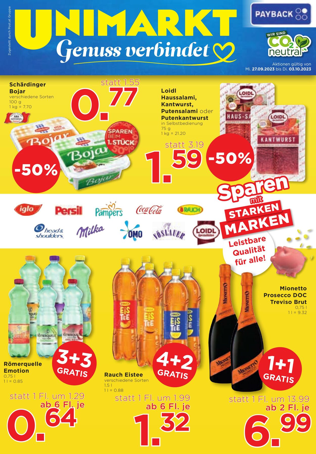 Prospekt Unimarkt 27.09.2023 - 03.10.2023