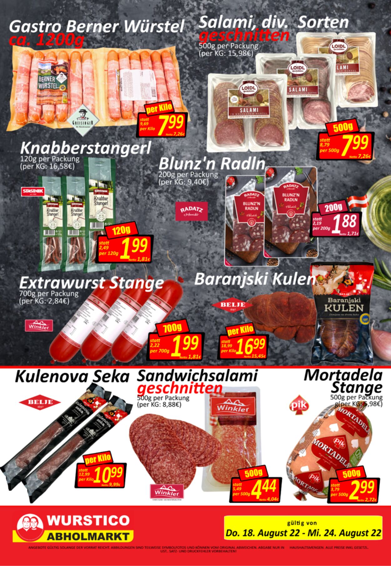 Prospekt Wurstico 18.08.2022 - 24.08.2022