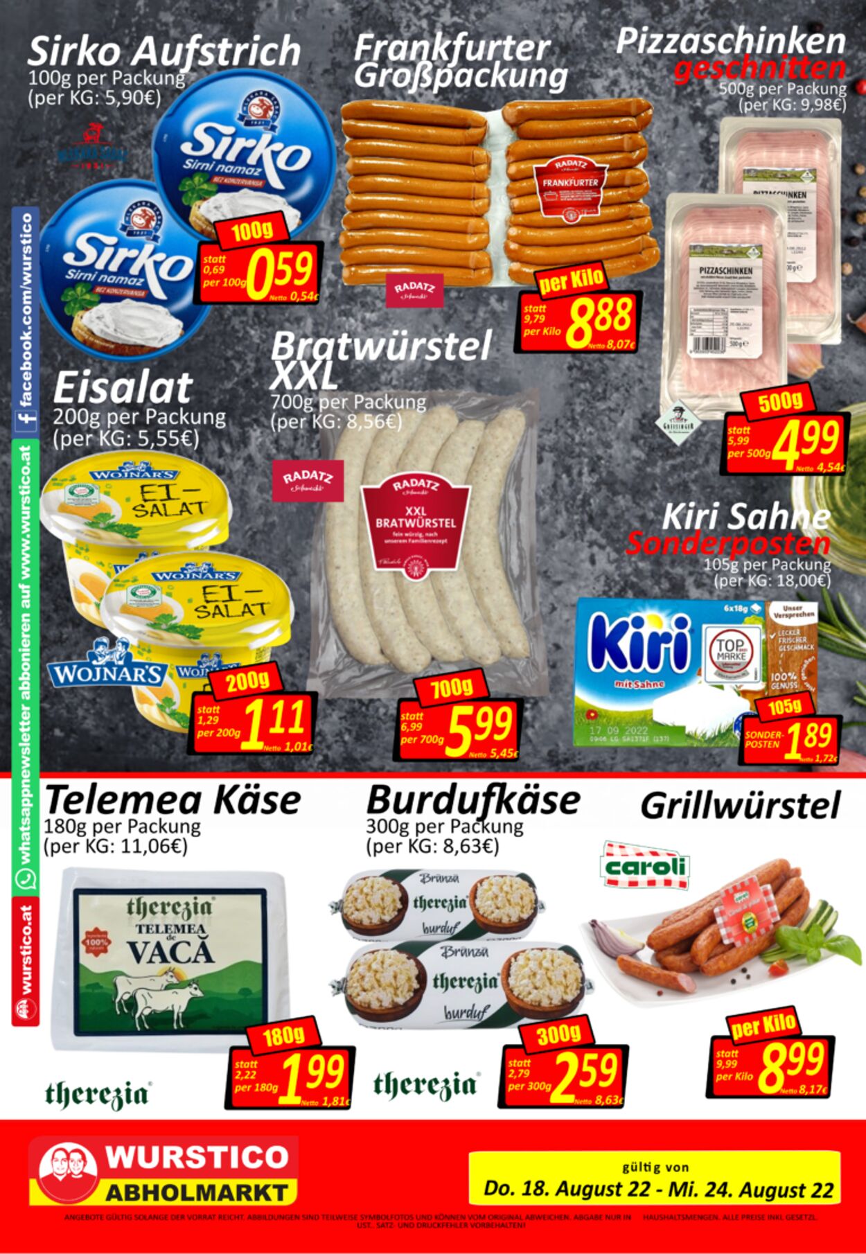 Prospekt Wurstico 18.08.2022 - 24.08.2022