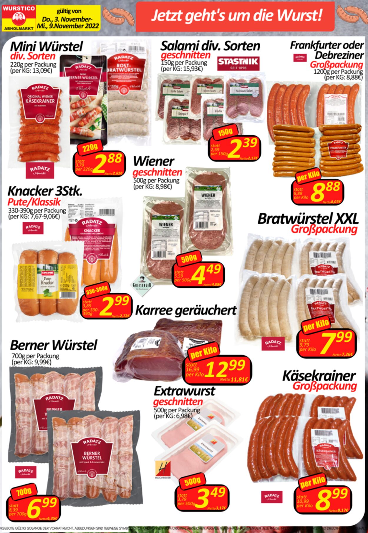 Prospekt Wurstico 03.11.2022 - 09.11.2022