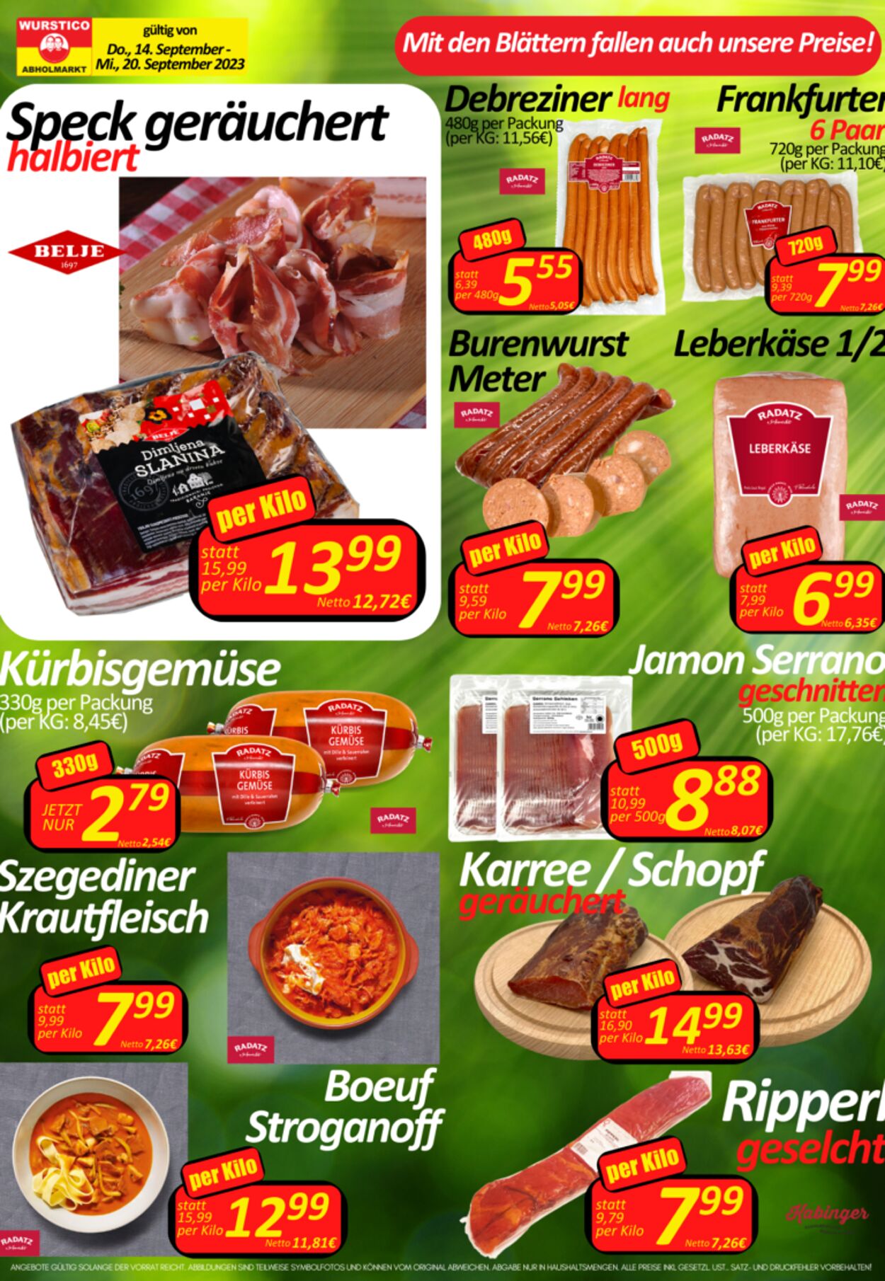 Prospekt Wurstico 14.09.2023 - 20.09.2023