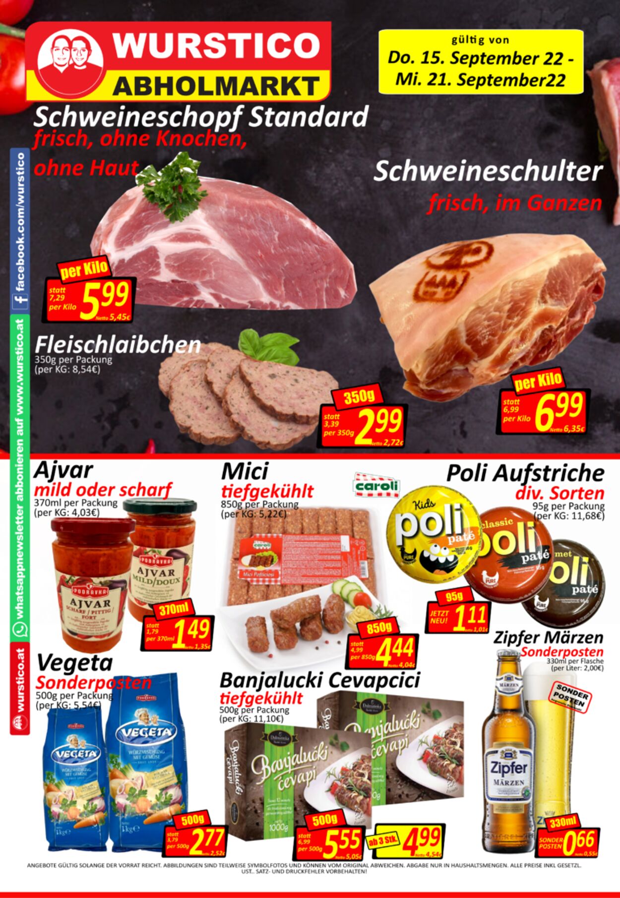 Prospekt Wurstico 15.09.2022 - 21.09.2022