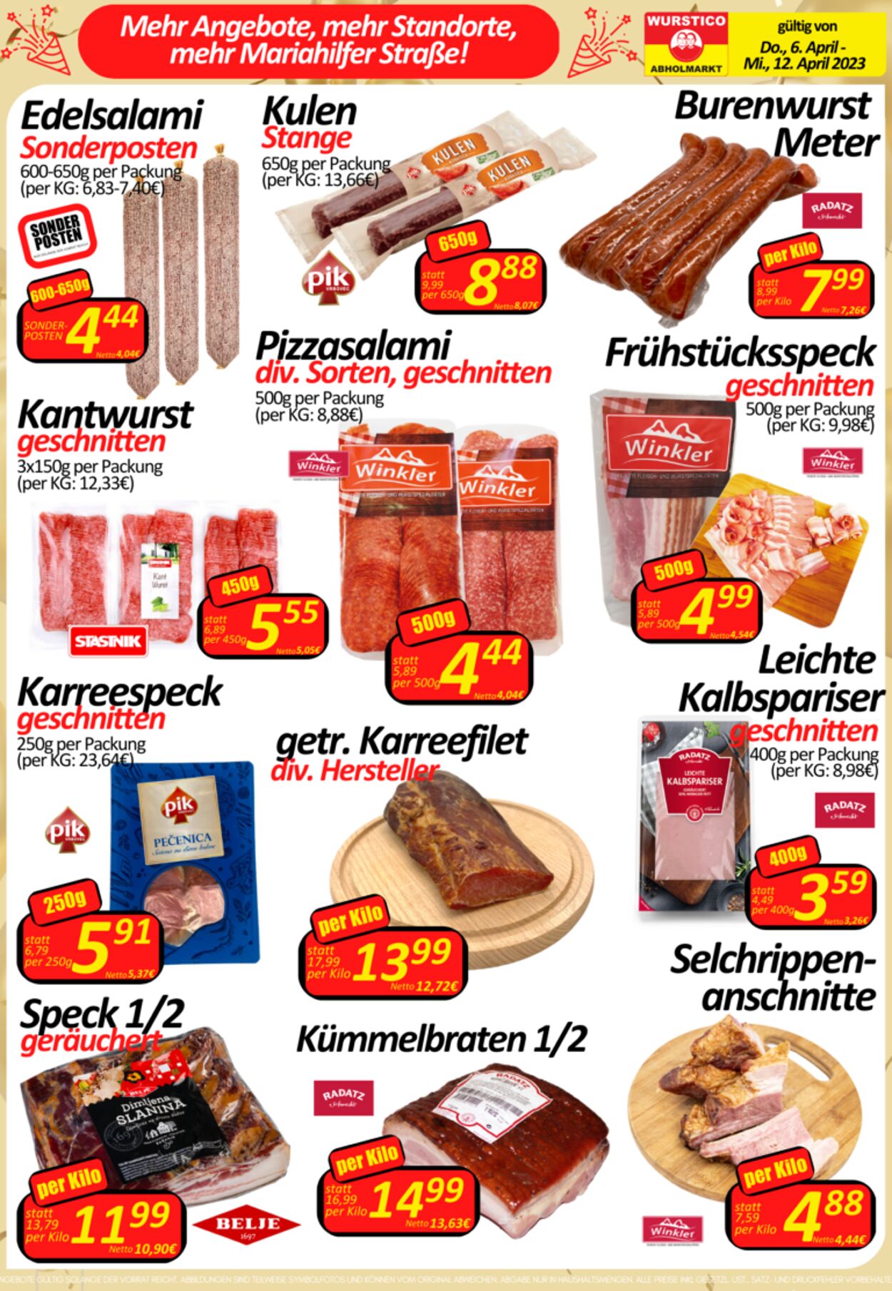 Prospekt Wurstico 06.04.2023 - 12.04.2023