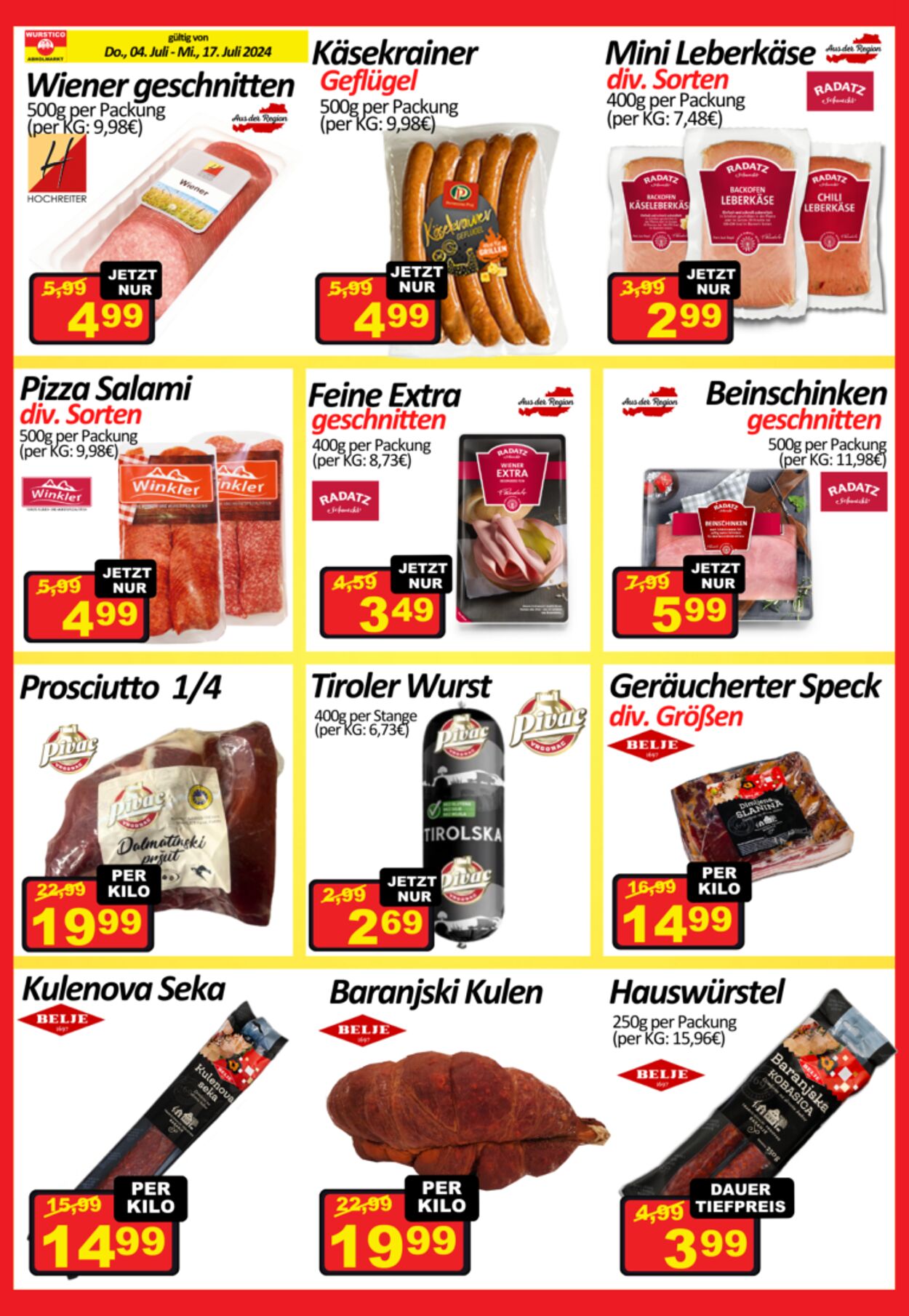 Prospekt Wurstico 04.07.2024 - 17.07.2024