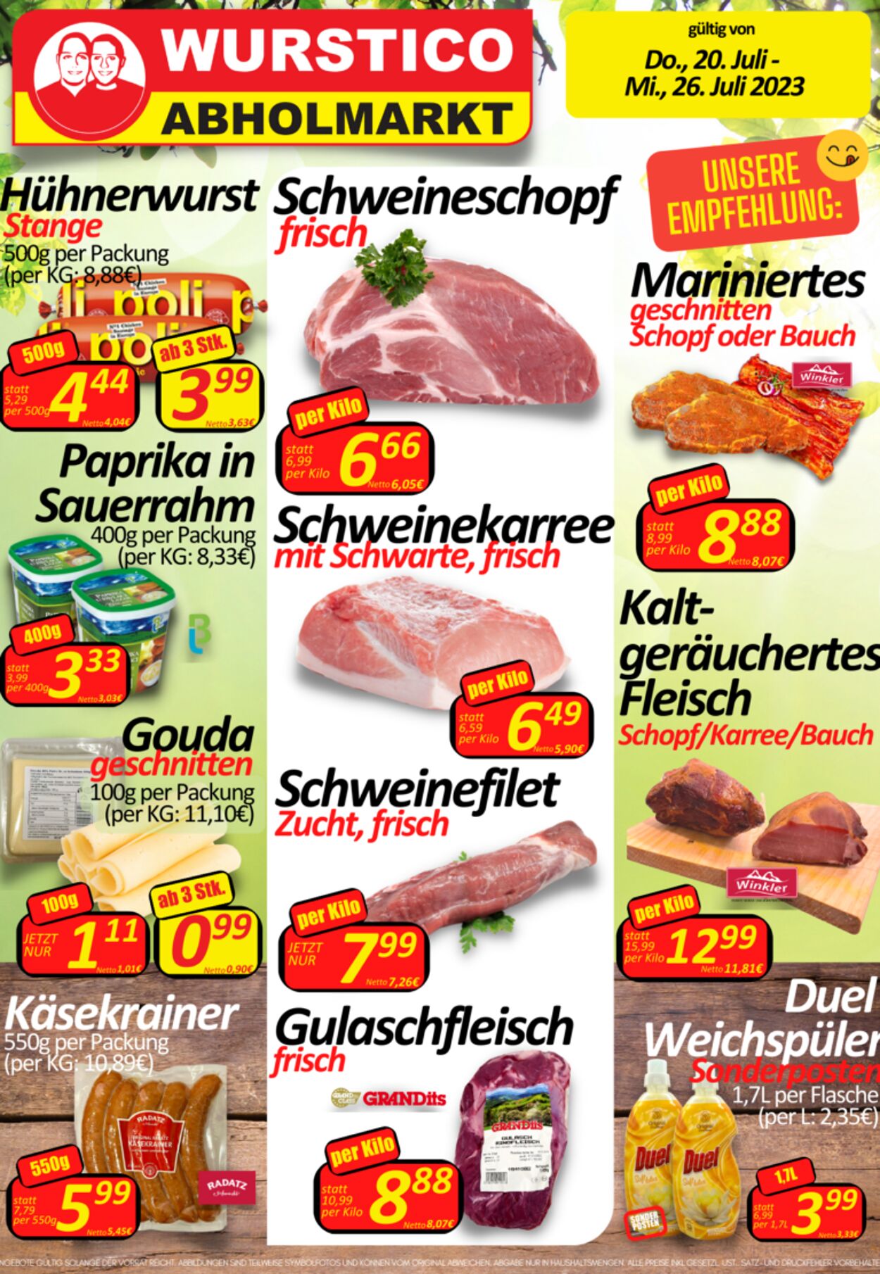 Prospekt Wurstico 20.07.2023 - 26.07.2023