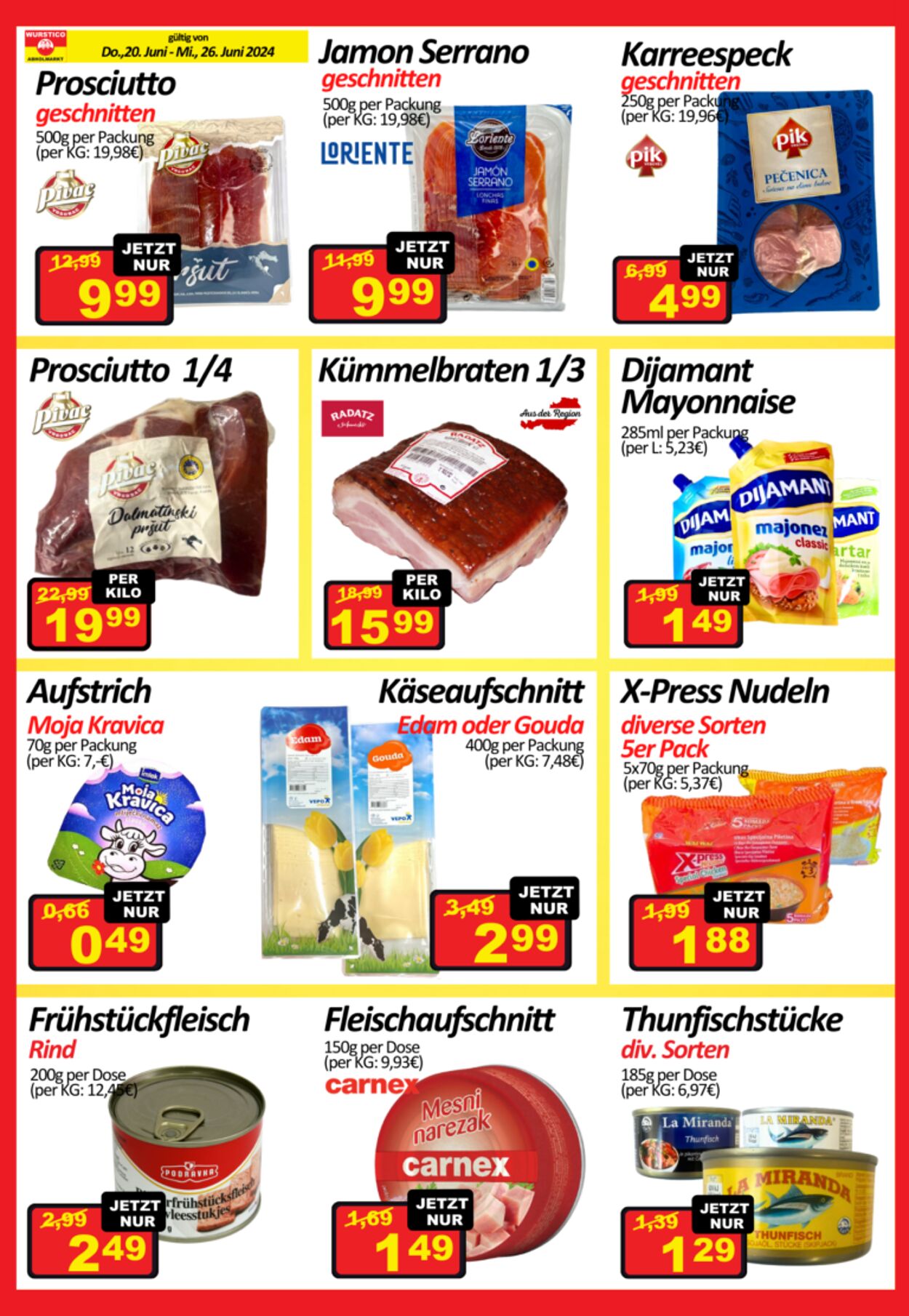 Prospekt Wurstico 20.06.2024 - 26.06.2024