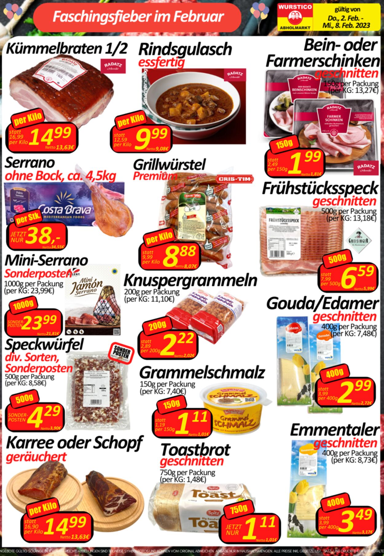 Prospekt Wurstico 02.02.2023 - 08.02.2023