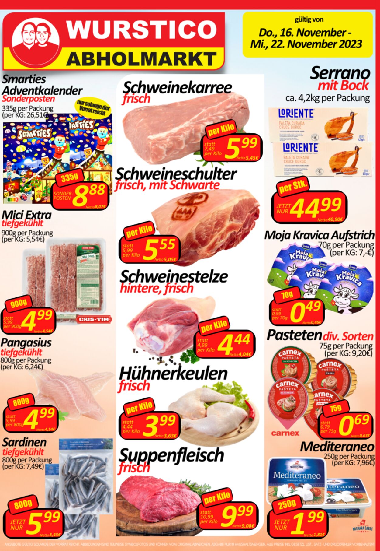 Prospekt Wurstico 23.11.2023 - 29.11.2023