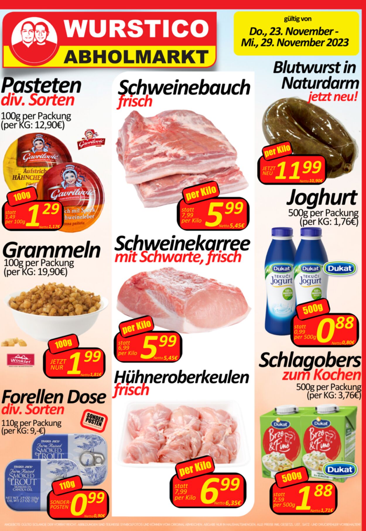 Prospekt Wurstico 23.11.2023 - 29.11.2023