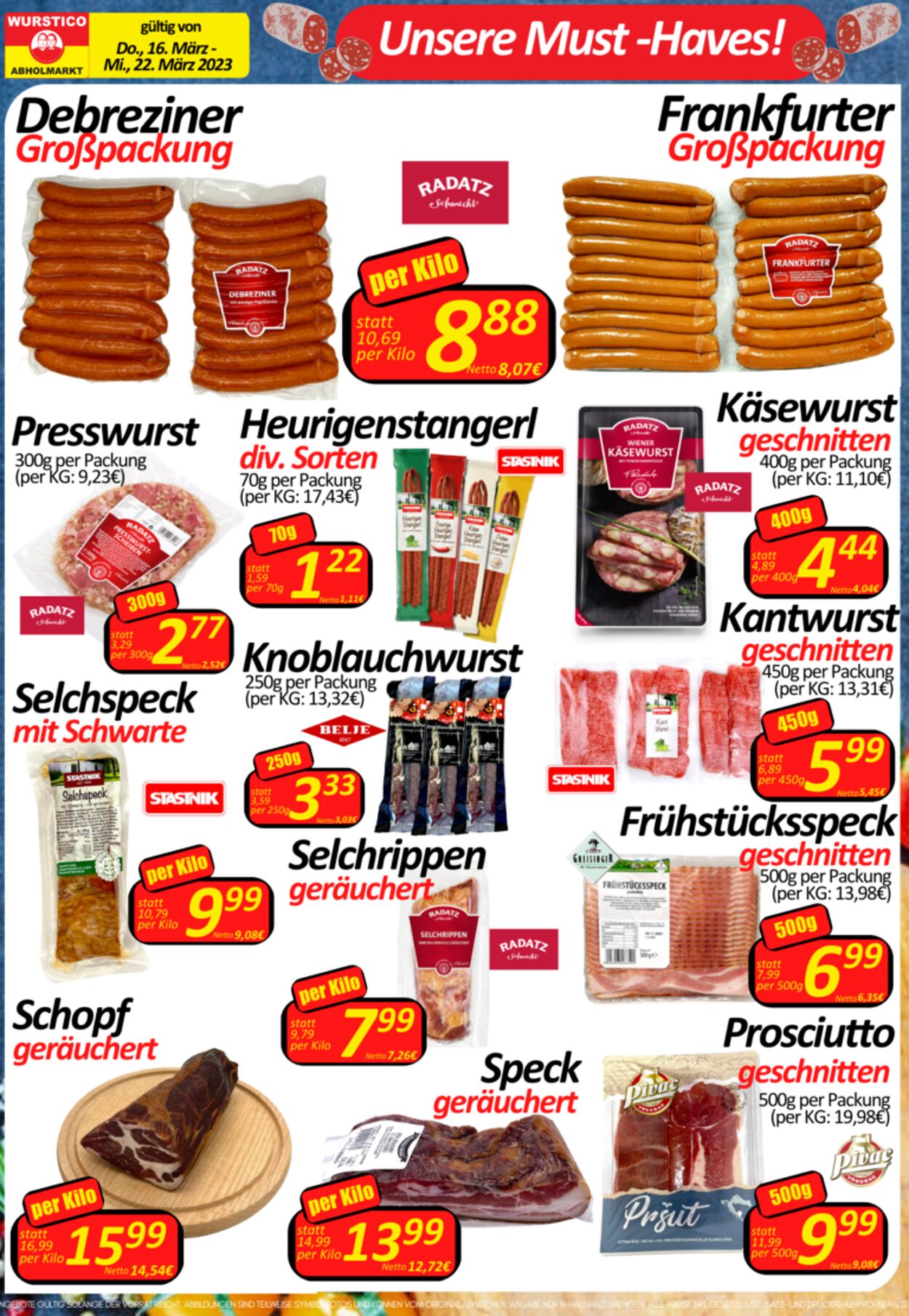 Prospekt Wurstico 23.03.2023 - 29.03.2023