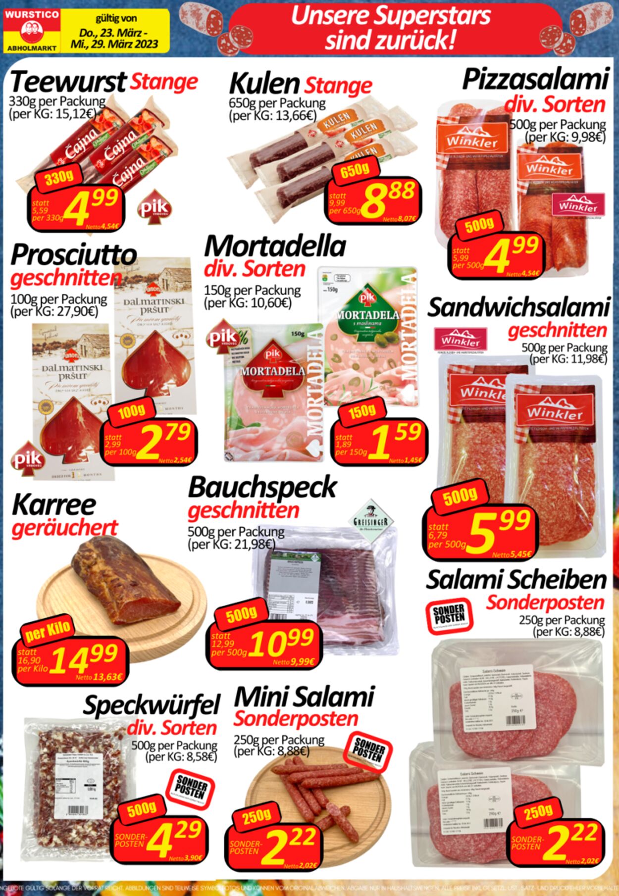 Prospekt Wurstico 23.03.2023 - 29.03.2023