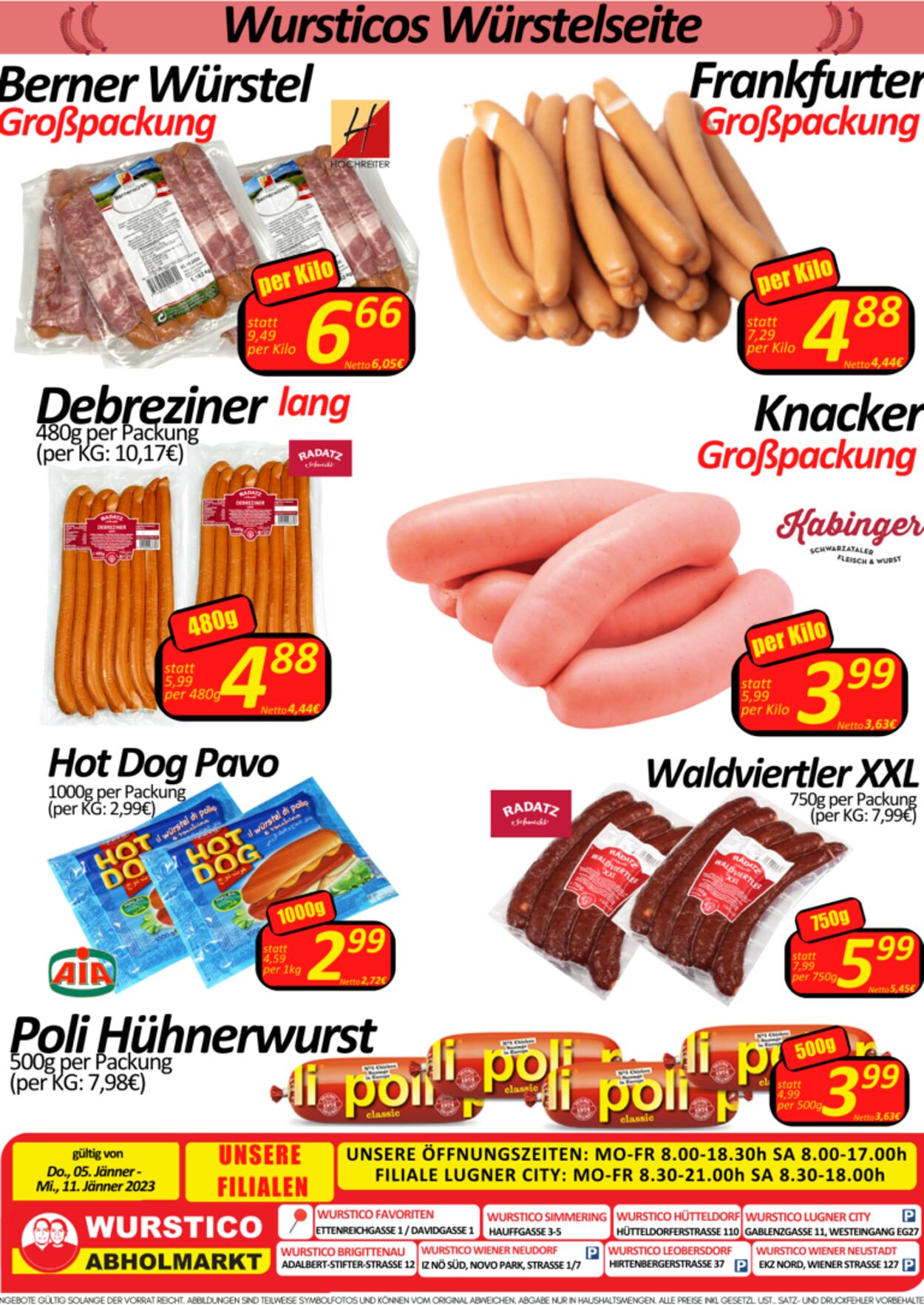 Prospekt Wurstico 05.01.2023 - 11.01.2023