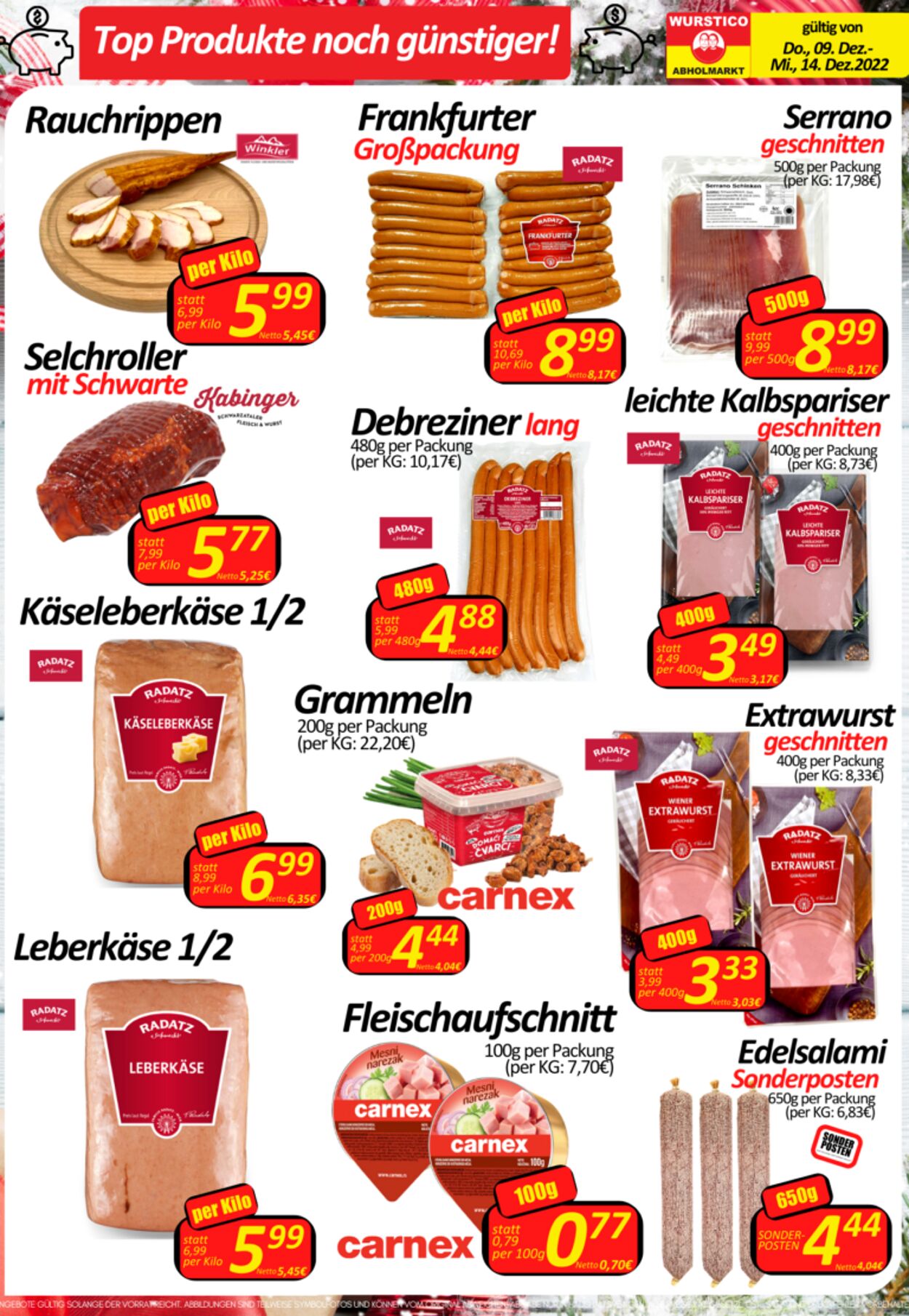 Prospekt Wurstico 09.12.2022 - 14.12.2022