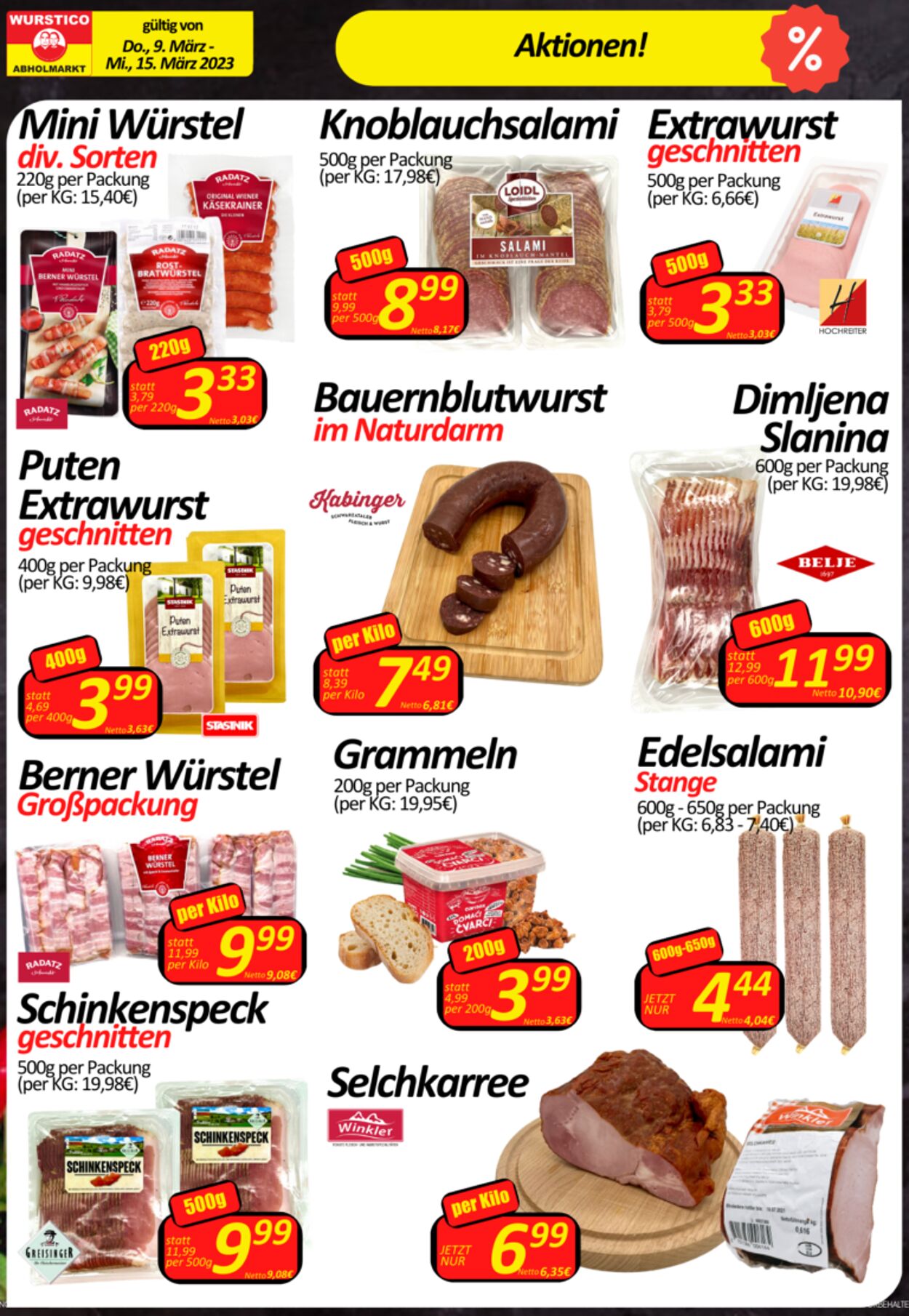 Prospekt Wurstico 16.03.2023 - 22.03.2023