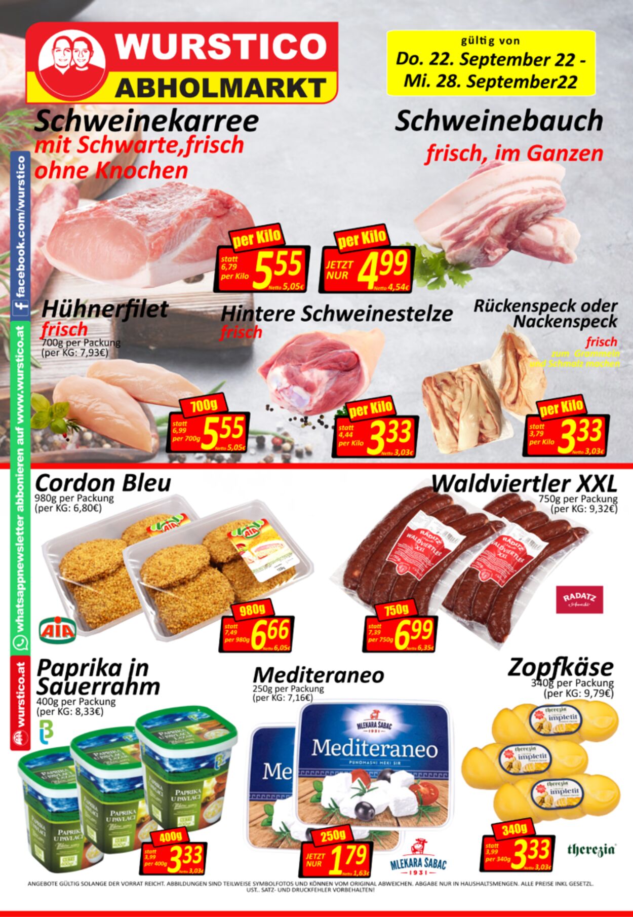 Prospekt Wurstico 22.09.2022 - 28.09.2022