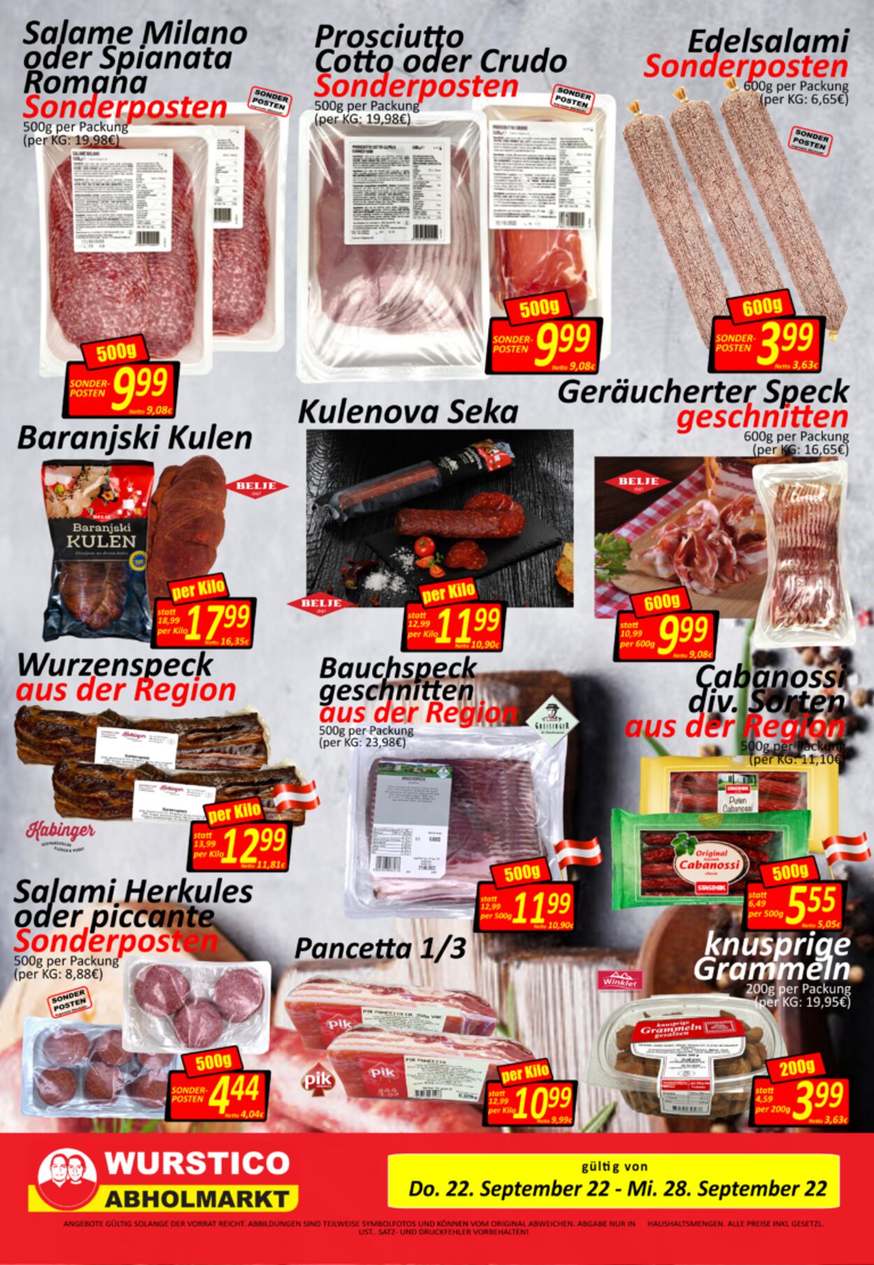 Prospekt Wurstico 22.09.2022 - 28.09.2022