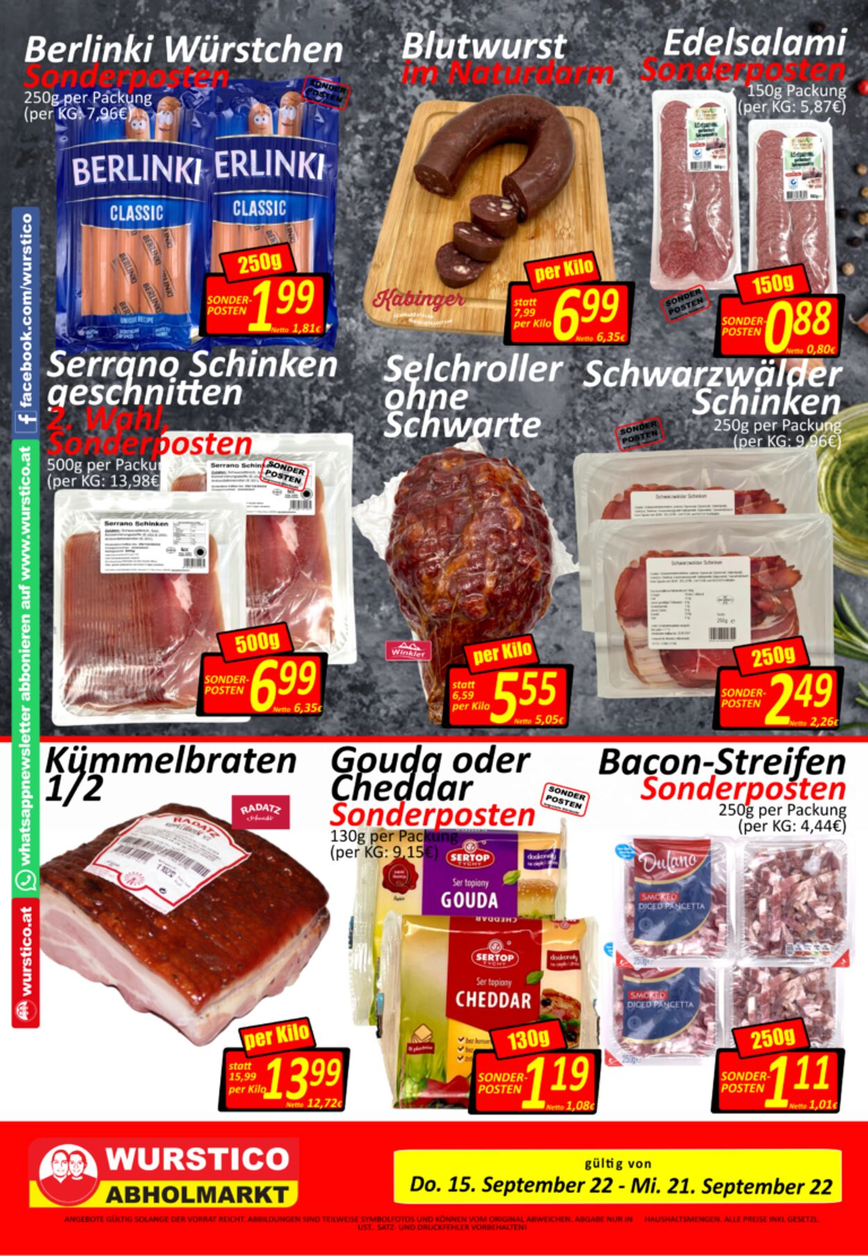 Prospekt Wurstico 22.09.2022 - 28.09.2022