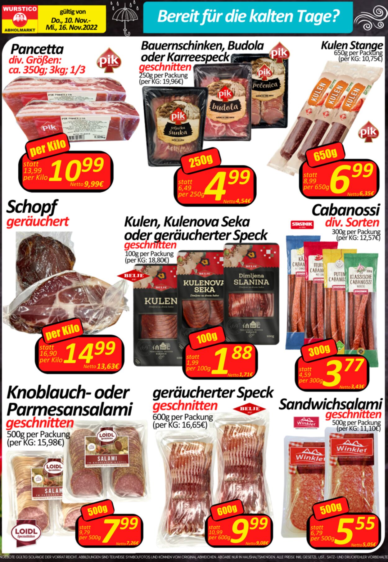 Prospekt Wurstico 10.11.2022 - 16.11.2022