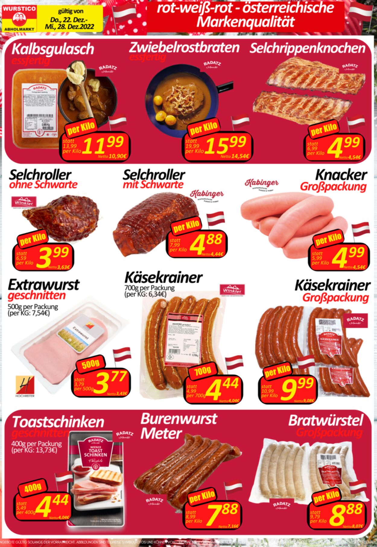 Prospekt Wurstico 29.12.2022 - 04.01.2023