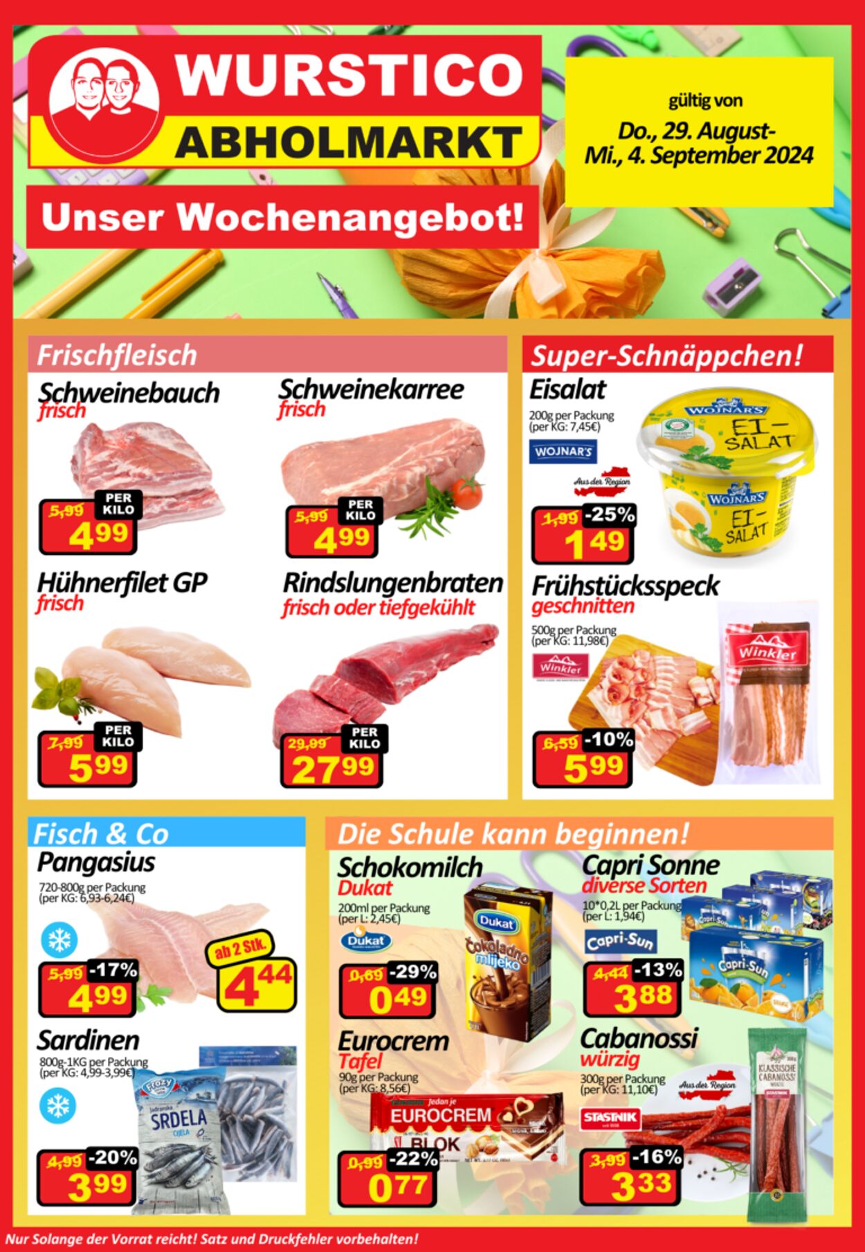 Prospekt Wurstico 29.08.2024 - 04.09.2024