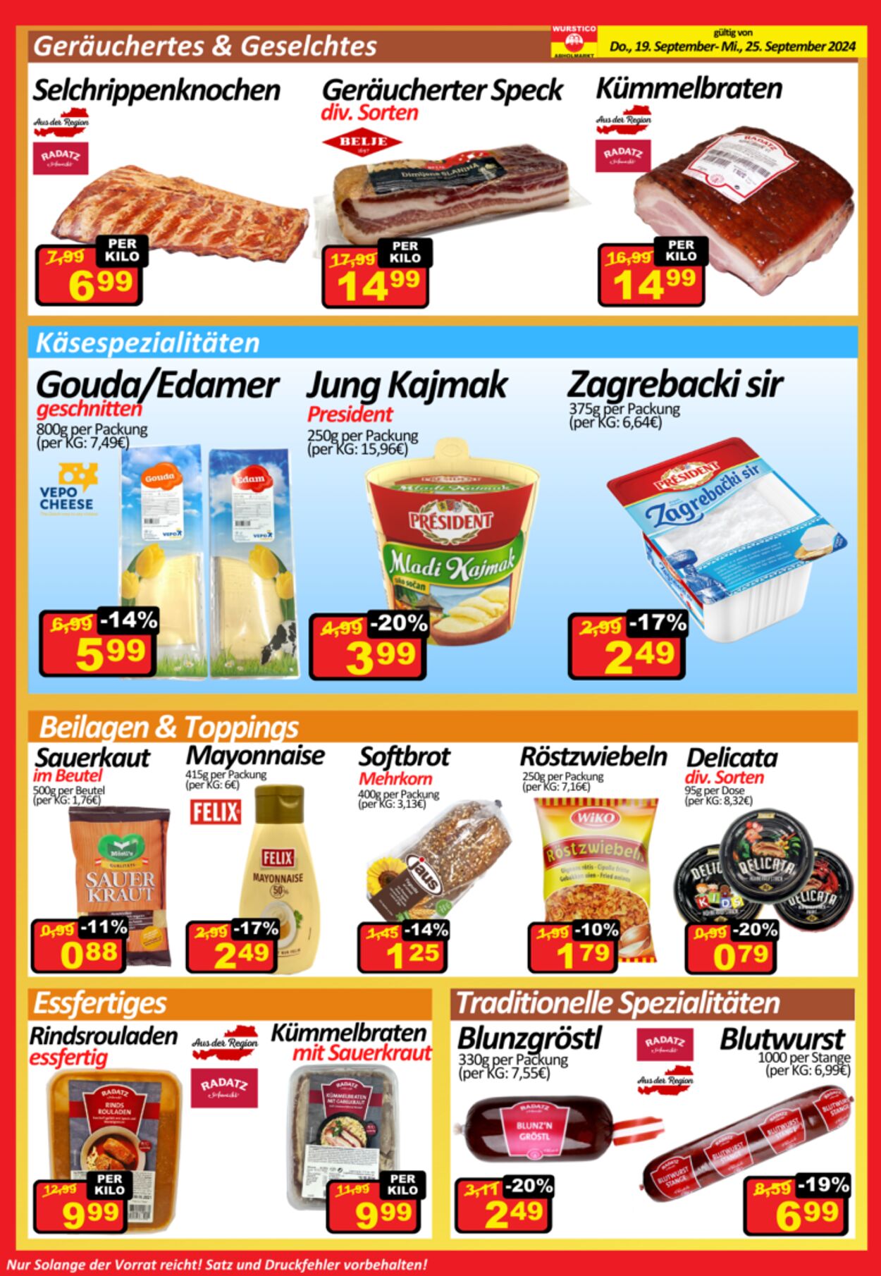 Prospekt Wurstico 18.09.2024 - 26.09.2024