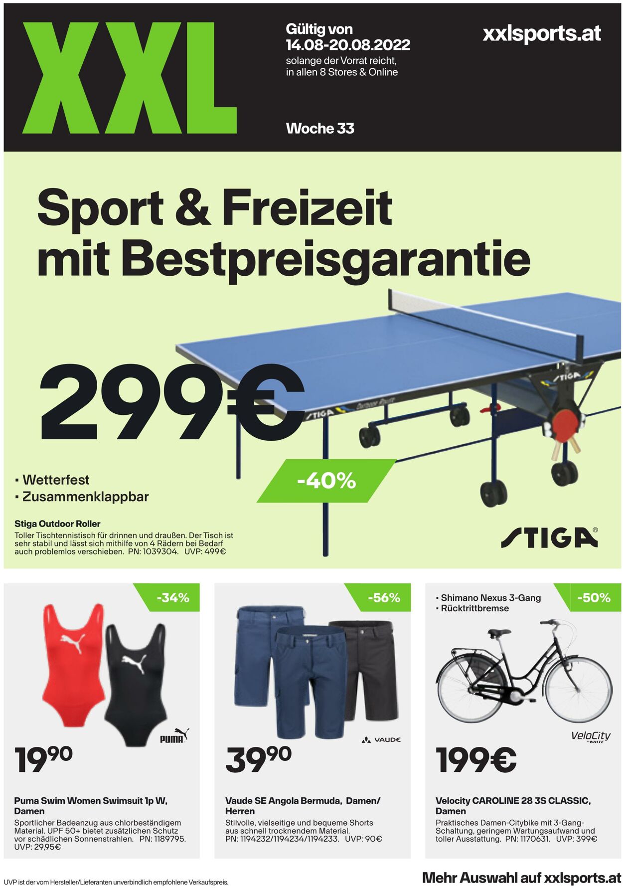 Prospekt XXL Sports 14.08.2022 - 20.08.2022