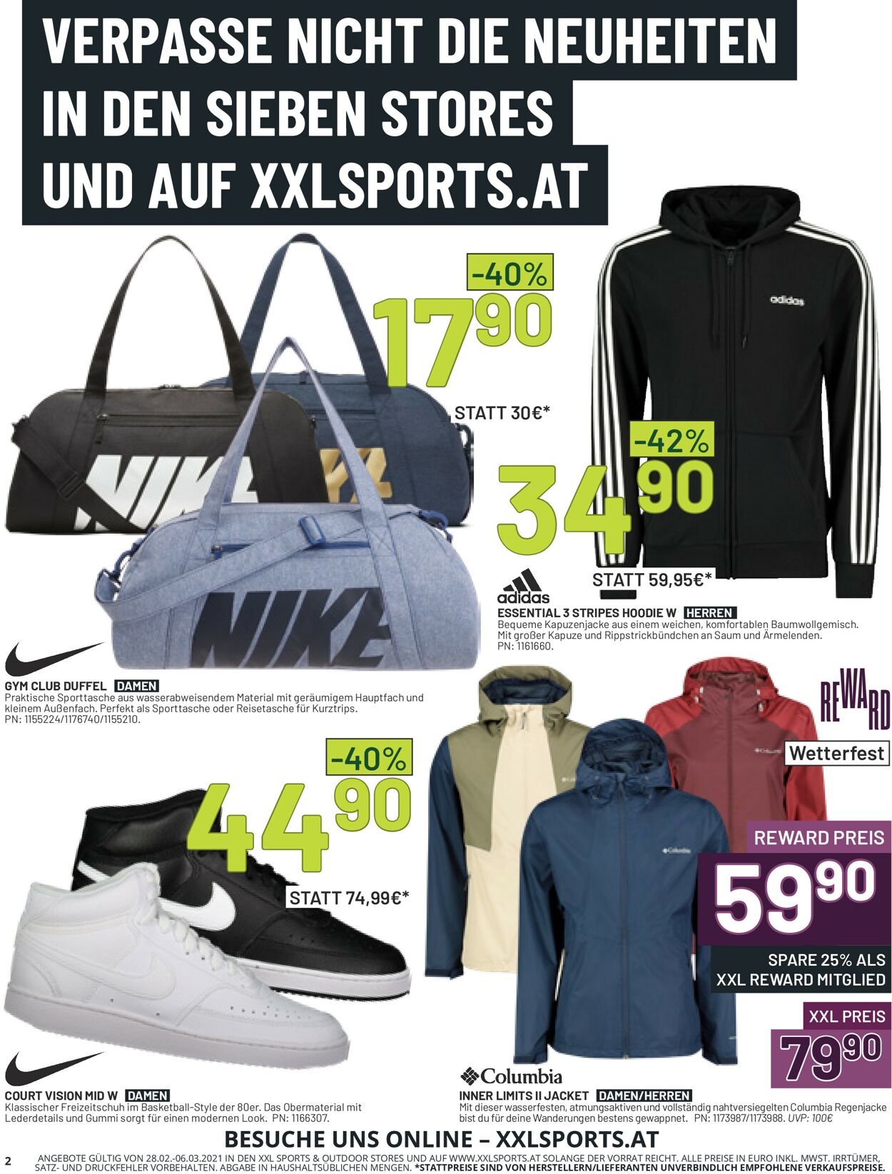 Prospekt XXL Sports 02.03.2021 - 06.03.2021